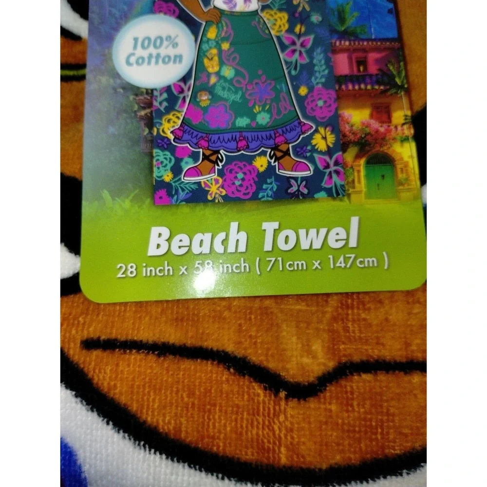Disney Encanto Beach Towel Mirabel 100%‎ Cotton 28x58 Kids